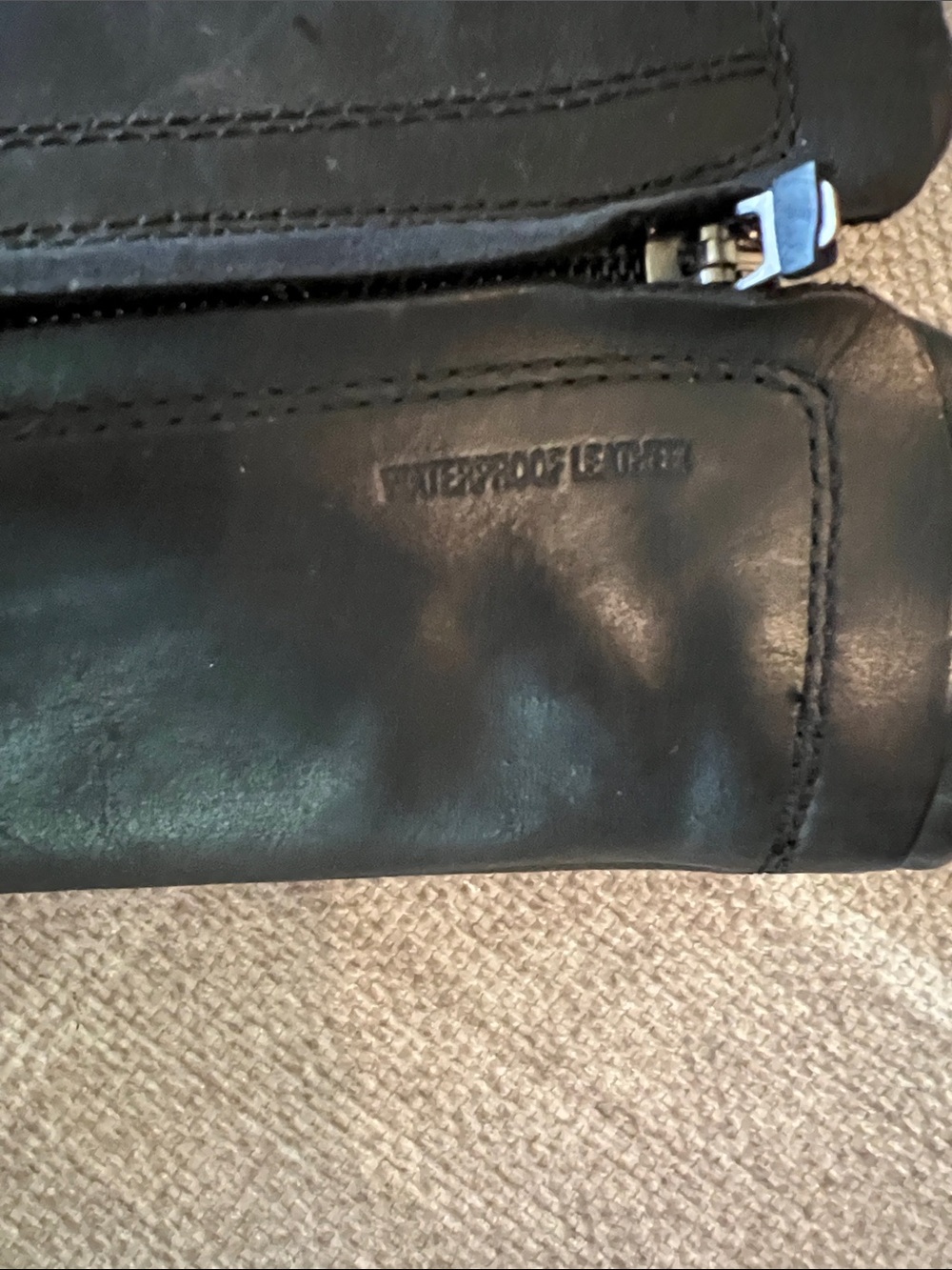 Teva Black Tall Leather Zip Boots - Picture 4 of 5